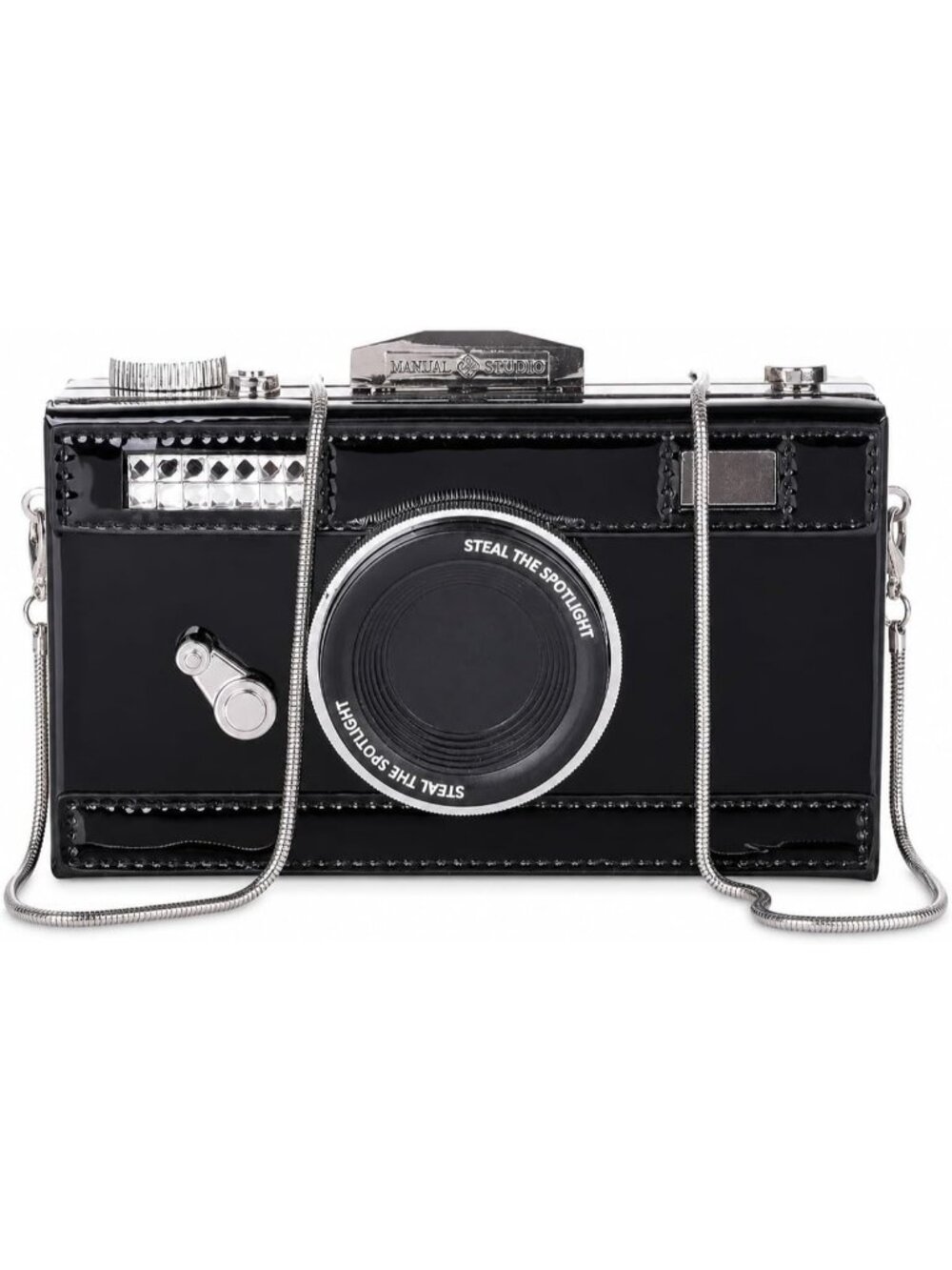 Women's Black Camera Shaped Casual Funky Style Shoulder Cross body Vintage Bag